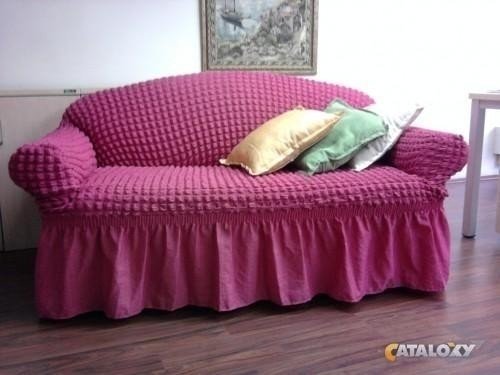 Еврочехол на диван фиолетовый