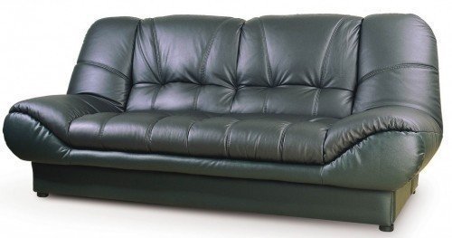 Трехместный кожаный диван скали