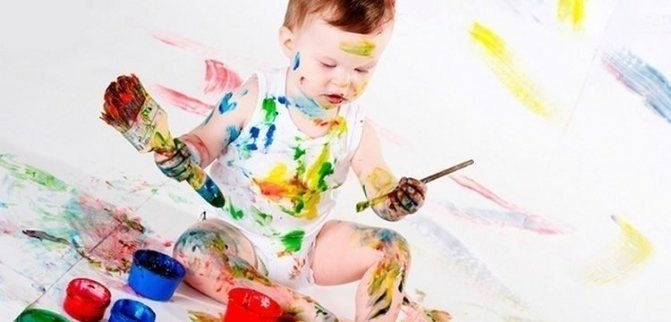 Детская фотосессия с красками