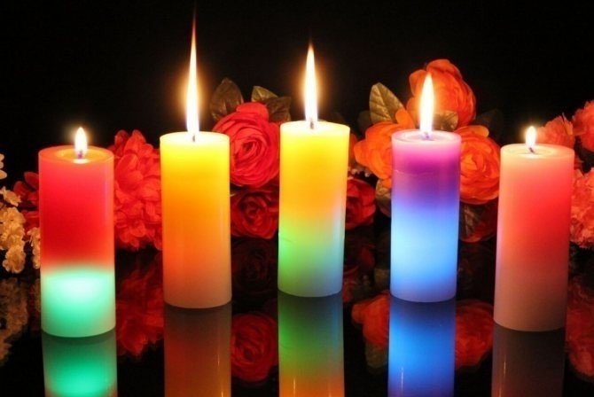 Цветные свечи для магии