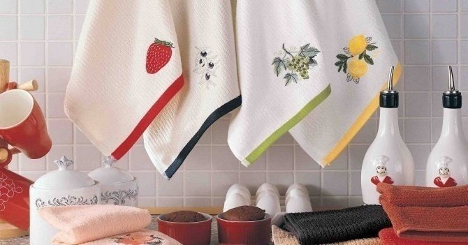Кухонные полотенца с пятнами