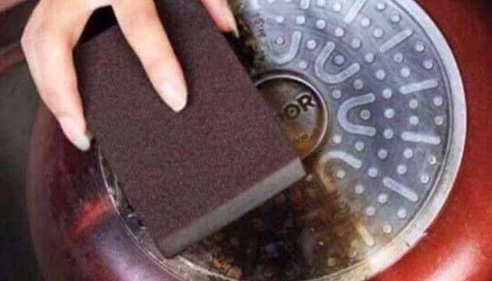 Губка-наждачка меламиновая для мытья посуды