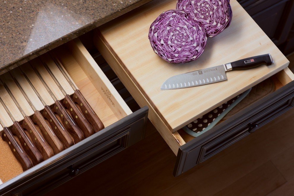 Место для хранения ножей на кухне своими руками