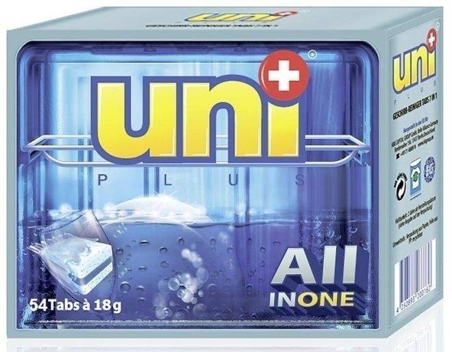 Uniplus all in one таблетки для посудомоечной машины