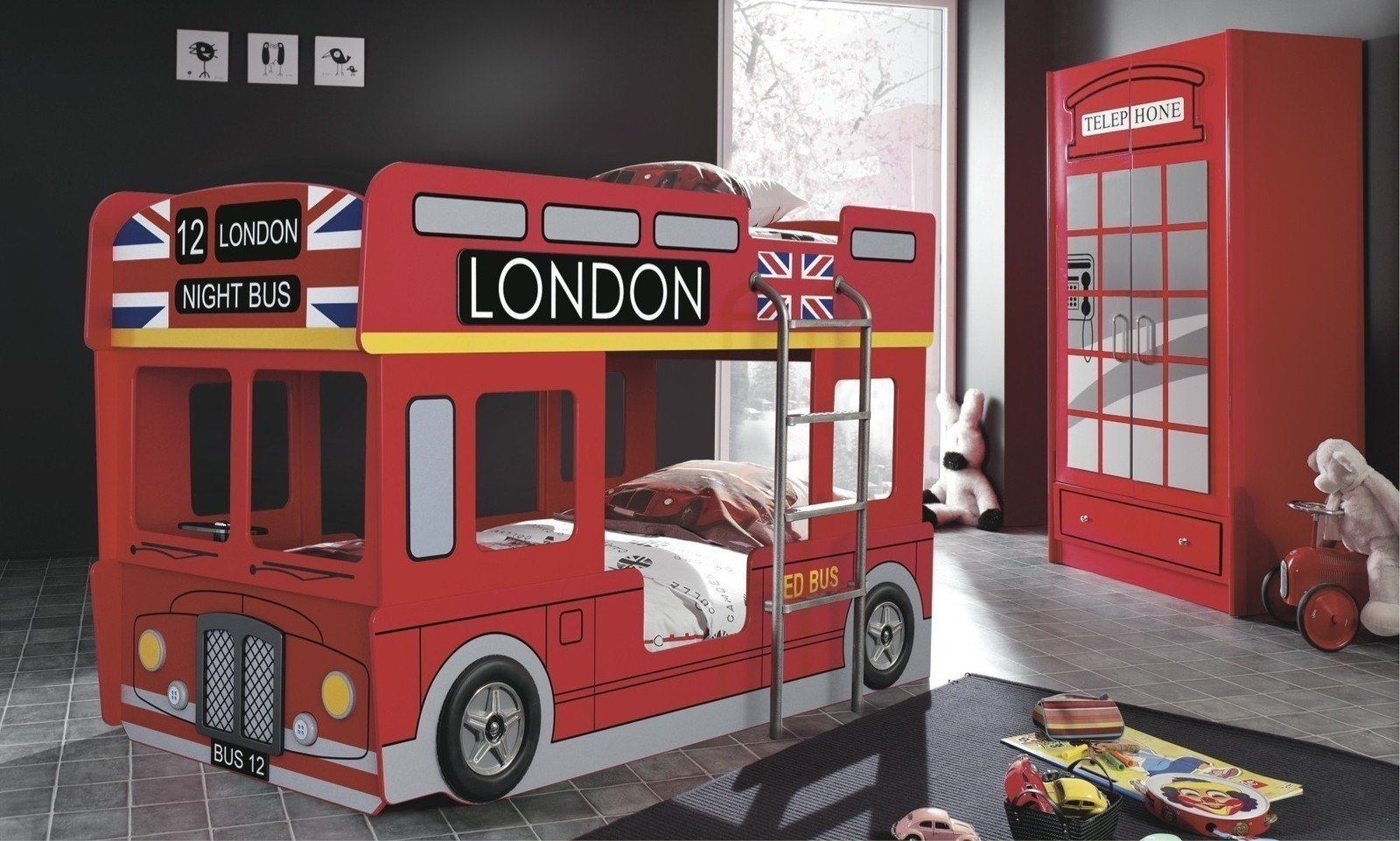 Детская кровать автобус vipack london bus