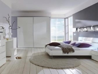 Белый спальный гарнитур в стиле минимализм