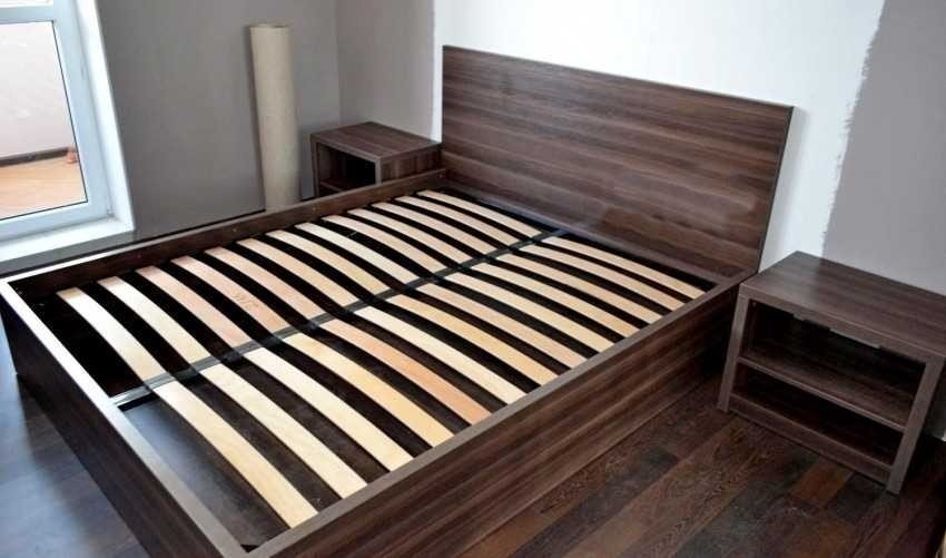 Кровать двуспальная цвет венге