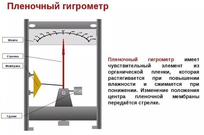 Плёночный гигрометр принцип действия