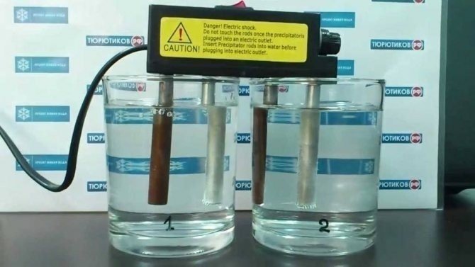Электролизер для проверки воды