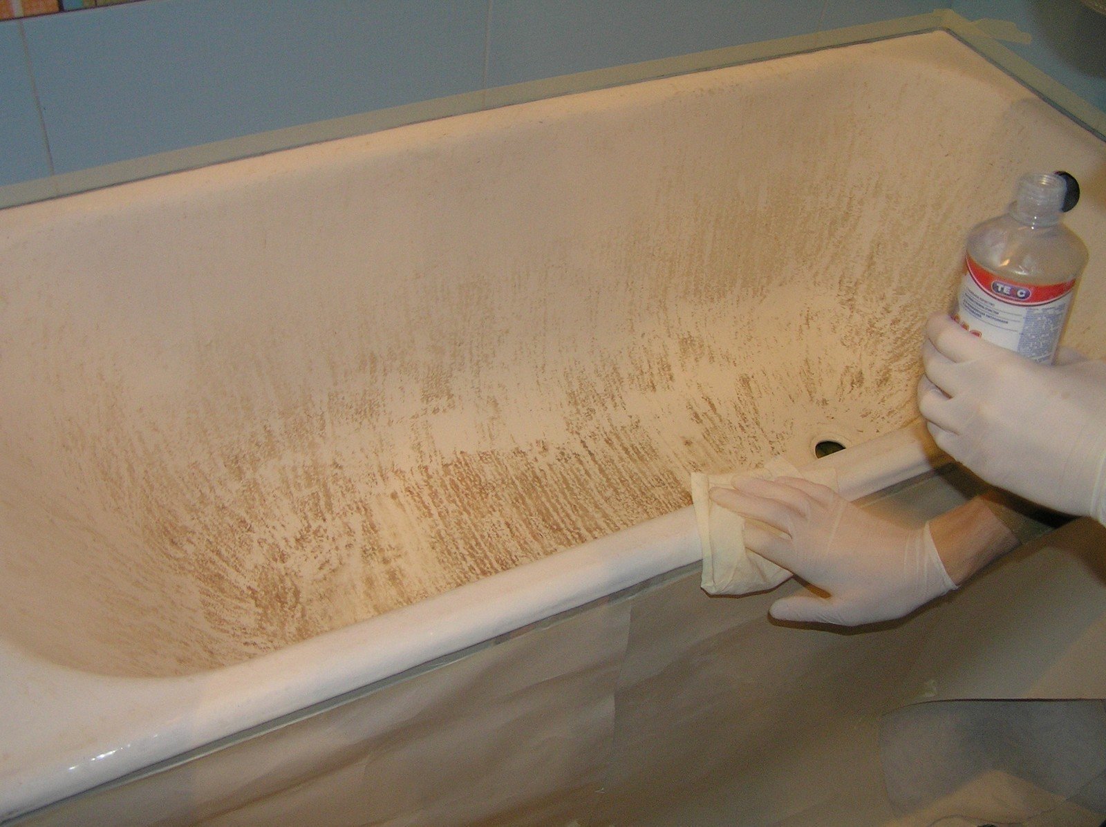 Восстановление ванны жидким акрилом