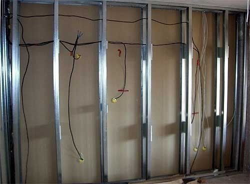 Прокладка кабеля в гипсокартонных перегородках