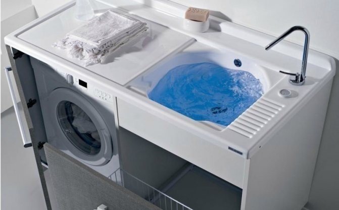 Раковина над стиральной машиной